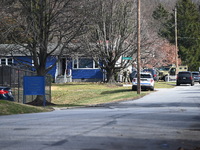 SWAT and police work on a barricaded situation at a home in the area of Virginia Avenue and Bosley Avenue in Cockeysville, Maryland, United...