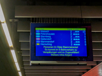 Train services at Munich Central Station are suspended due to people on the track in Munich, Bavaria, Germany, on December 18, 2024. (