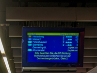 Train services at Munich Central Station are suspended due to people on the track in Munich, Bavaria, Germany, on December 18, 2024. (