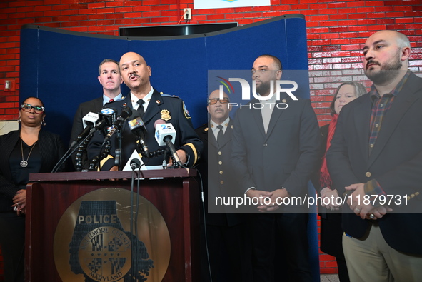 Police hold a news conference at the Public Safety Building to discuss the latest information in the mass shooting investigation outside of...