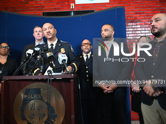 Police hold a news conference at the Public Safety Building to discuss the latest information in the mass shooting investigation outside of...