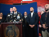 Police hold a news conference at the Public Safety Building to discuss the latest information in the mass shooting investigation outside of...