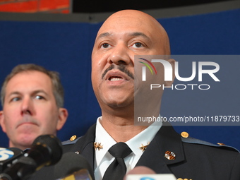 Police hold a news conference at the Public Safety Building to discuss the latest information in the mass shooting investigation outside of...