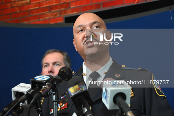 Police hold a news conference at the Public Safety Building to discuss the latest information in the mass shooting investigation outside of...