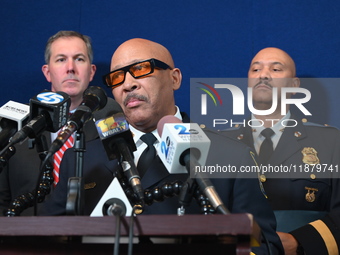 Police hold a news conference at the Public Safety Building to discuss the latest information in the mass shooting investigation outside of...