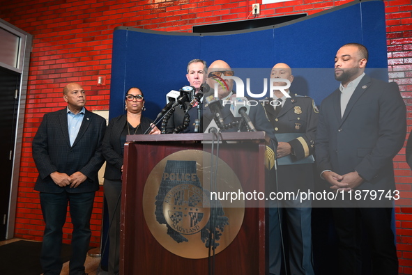 Police hold a news conference at the Public Safety Building to discuss the latest information in the mass shooting investigation outside of...