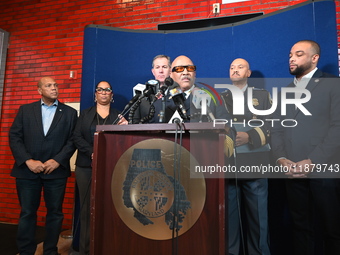 Police hold a news conference at the Public Safety Building to discuss the latest information in the mass shooting investigation outside of...