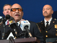 Police hold a news conference at the Public Safety Building to discuss the latest information in the mass shooting investigation outside of...