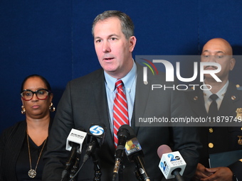 Police hold a news conference at the Public Safety Building to discuss the latest information in the mass shooting investigation outside of...