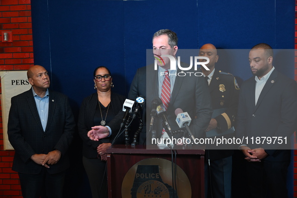 Police hold a news conference at the Public Safety Building to discuss the latest information in the mass shooting investigation outside of...