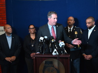 Police hold a news conference at the Public Safety Building to discuss the latest information in the mass shooting investigation outside of...