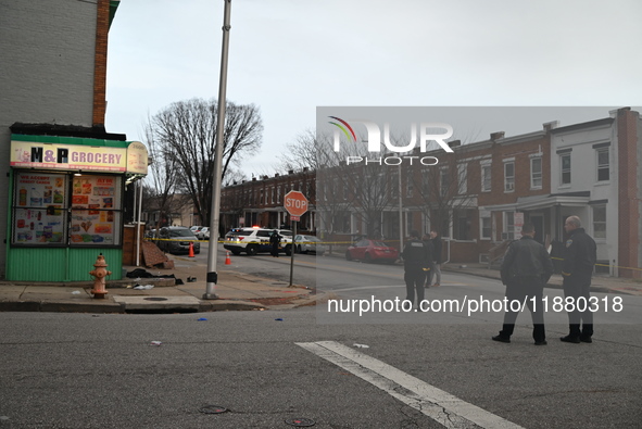 A 31-year-old man dies after being shot multiple times outside of M & P Grocery in Baltimore, Maryland, United States, on December 18, 2024....