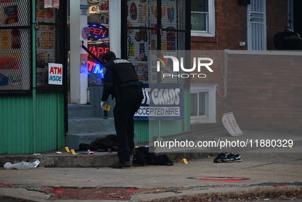 A 31-year-old man dies after being shot multiple times outside of M & P Grocery in Baltimore, Maryland, United States, on December 18, 2024....