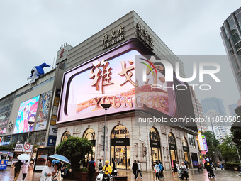 The newly opened Youngor Clothing Mall is on Nanjing Road pedestrian street in Shanghai, China, on October 15, 2024. (