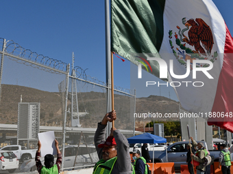 A Mexican migrant who is deported from the United States to Mexico, along with families seeking asylum and activists, demonstrates the need...