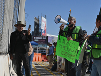 Angels Without Borders activists Hugo Castro, Sergio Tamai, and the Joventud 2000 migrant shelter director Jose ''Chema'' Maria Garcia deman...