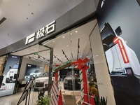 ROX new energy vehicles are displayed at Jinyuan Shopping Center, Beijing's largest shopping and leisure complex, in Beijing, China, on Dece...