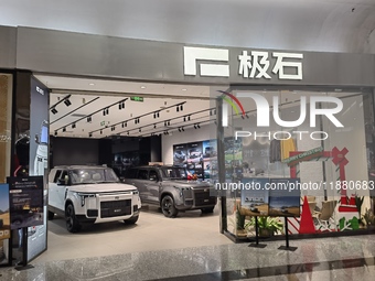 ROX new energy vehicles are displayed at Jinyuan Shopping Center, Beijing's largest shopping and leisure complex, in Beijing, China, on Dece...