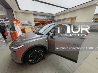 Nio's ONVO new energy vehicle is displayed at Jinyuan Shopping Center, Beijing's largest shopping and leisure complex, in Beijing, China, on...