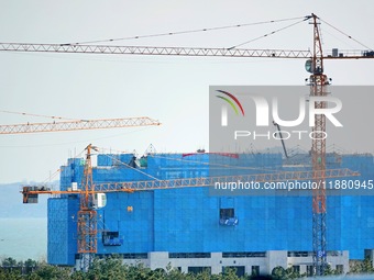 A real estate project under construction is seen in Yantai, Shandong province, China, on December 15, 2024. (