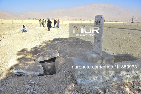 Another mass grave is uncovered in the Baghdad Bridge area of the Syrian capital Damascus on December 18, 2024, in Damascus, Syria. 