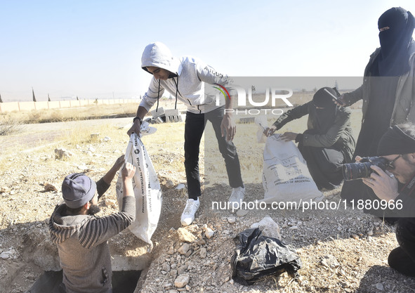 Another mass grave is uncovered in the Baghdad Bridge area of the Syrian capital Damascus on December 18, 2024, in Damascus, Syria. 