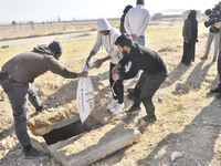 Another mass grave is uncovered in the Baghdad Bridge area of the Syrian capital Damascus on December 18, 2024, in Damascus, Syria. (