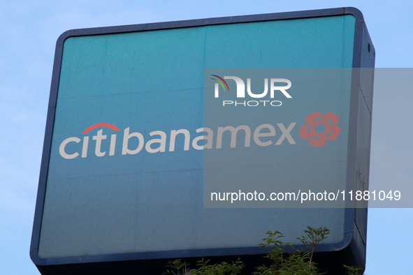 The logo of the Mexican financial company Grupo Financiero Citibanamex is seen in Mexico City, Mexico, on December 18, 2024. 