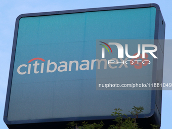 The logo of the Mexican financial company Grupo Financiero Citibanamex is seen in Mexico City, Mexico, on December 18, 2024. (