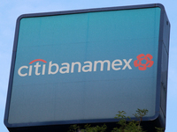 The logo of the Mexican financial company Grupo Financiero Citibanamex is seen in Mexico City, Mexico, on December 18, 2024. (