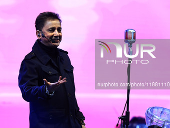 Indian singer Sukhwinder Singh performs during the concert 'EK Shaam Jaipur Ke Naam' organized by JMC Greater at Albert Hall Museum in Jaipu...