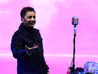 Indian singer Sukhwinder Singh performs during the concert 'EK Shaam Jaipur Ke Naam' organized by JMC Greater at Albert Hall Museum in Jaipu...