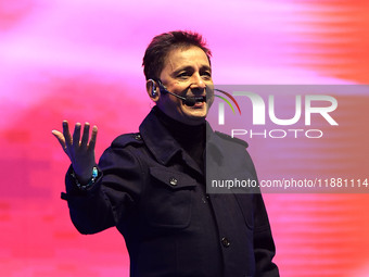 Indian singer Sukhwinder Singh performs during the concert 'EK Shaam Jaipur Ke Naam' organized by JMC Greater at Albert Hall Museum in Jaipu...