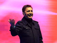 Indian singer Sukhwinder Singh performs during the concert 'EK Shaam Jaipur Ke Naam' organized by JMC Greater at Albert Hall Museum in Jaipu...