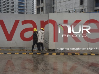 A newly built Vanke commercial housing complex is seen in Hangzhou, Zhejiang province, China, on December 19, 2024. (