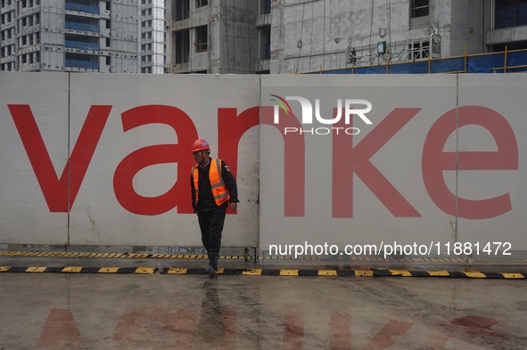 A newly built Vanke commercial housing complex is seen in Hangzhou, Zhejiang province, China, on December 19, 2024. 