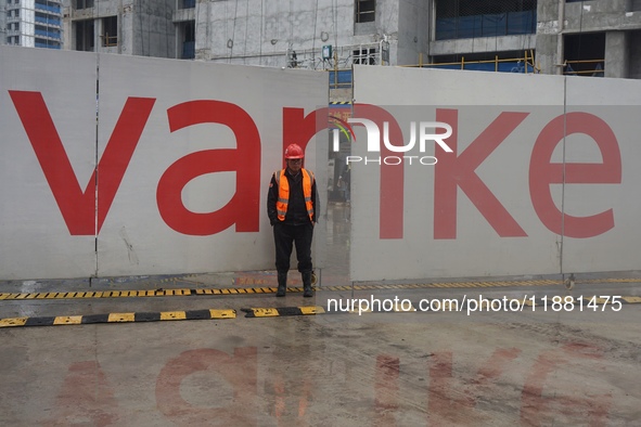 A newly built Vanke commercial housing complex is seen in Hangzhou, Zhejiang province, China, on December 19, 2024. 