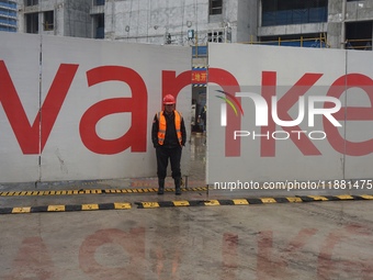 A newly built Vanke commercial housing complex is seen in Hangzhou, Zhejiang province, China, on December 19, 2024. (