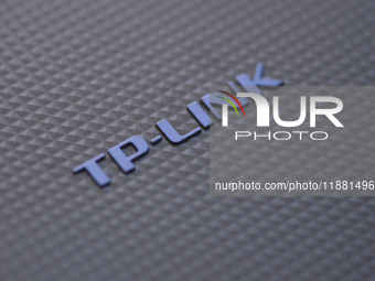 The logo of TP-Link appears on the products of router manufacturer TP-Link in Fuyang, China, on December 19, 2024. (