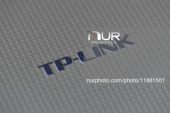 The logo of TP-Link appears on the products of router manufacturer TP-Link in Fuyang, China, on December 19, 2024. 