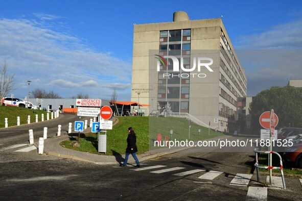 A strike occurs at Lake Geneva hospitals in Thonon les Bains, Haute Savoie, on December 18, 2024. 