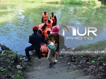 Team members of the District Disaster Management Authority (DDMA), Nagaon, and the National Disaster Management Authority (NDMA) take part i...