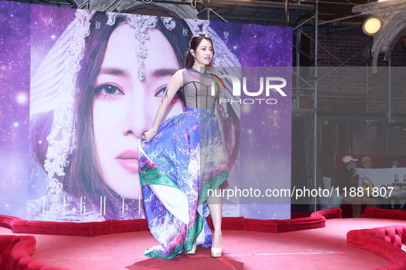 Taiwanese female singer Yuki Hsu attends a listening session for her new album in Taipei, Taiwan Province, China, on December 19, 2024. 