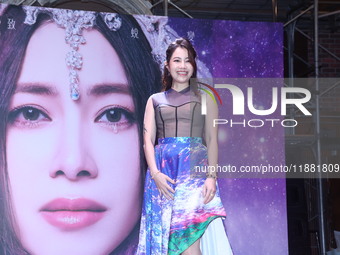 Taiwanese female singer Yuki Hsu attends a listening session for her new album in Taipei, Taiwan Province, China, on December 19, 2024. (