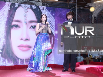 Taiwanese female singer Yuki Hsu attends a listening session for her new album in Taipei, Taiwan Province, China, on December 19, 2024. (