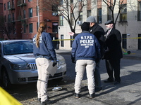 An unidentified man is shot and killed in the Mount Hope section of Bronx, New York, United States, on December 19, 2024. On Thursday mornin...