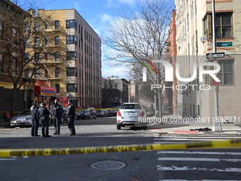 An unidentified man is shot and killed in the Mount Hope section of Bronx, New York, United States, on December 19, 2024. On Thursday mornin...