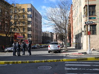 An unidentified man is shot and killed in the Mount Hope section of Bronx, New York, United States, on December 19, 2024. On Thursday mornin...