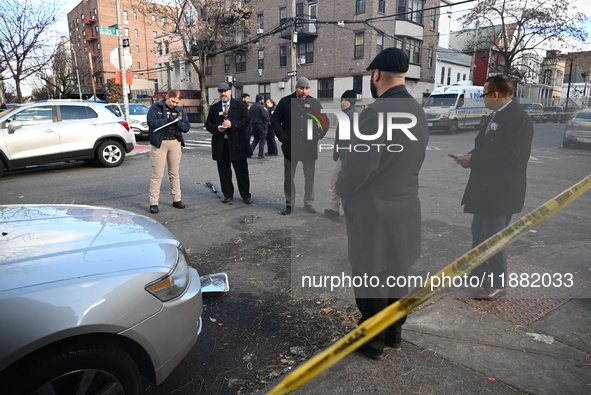 An unidentified man is shot and killed in the Mount Hope section of Bronx, New York, United States, on December 19, 2024. On Thursday mornin...