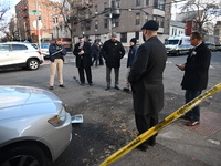 An unidentified man is shot and killed in the Mount Hope section of Bronx, New York, United States, on December 19, 2024. On Thursday mornin...